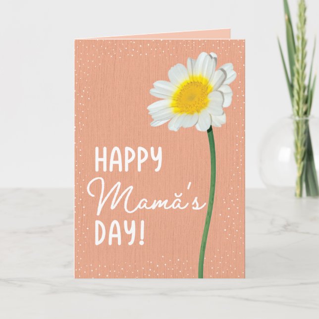 Cartão Placa de dia de as mães para Mamă (Frente)