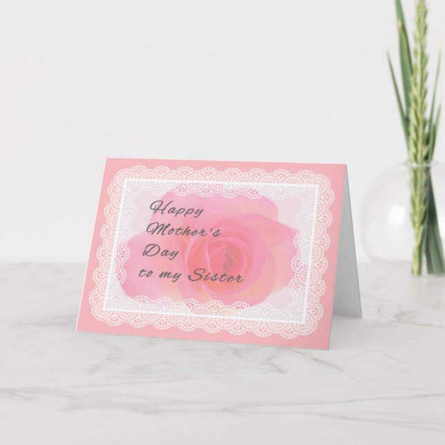 Cartão Placa de dia de as mães para Rosa Rosa Rosa Rosa I (Frente)