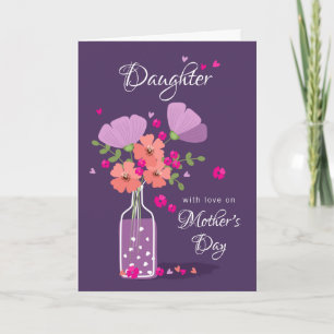 Cartão Placa De Dia de as mães Personalizada Para Filha