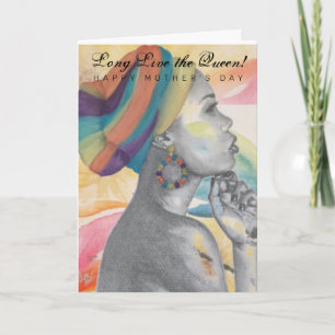 Cartão Placa de Dia de as mães QUEENCONFIDENCE