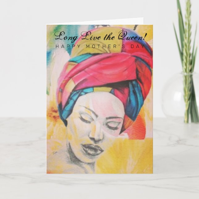 Cartão Placa de Dia de as mães QUEENIFICENT (Frente)