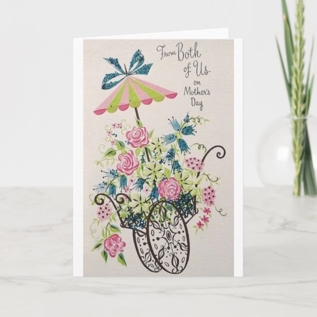Cartão Placa De Dia de as mães Retroativa De Ambos Nós (Frente)