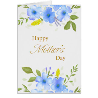 Cartão Placa de Dia de as mães Rustic Watercolor Hydrange