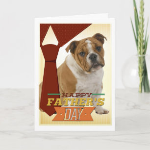 Cartão Placa de Dia de os pais Buldogue