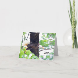 Cartão Placa de dia de os pais com águia careca