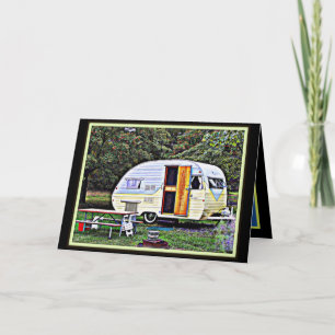 Cartão Placa de Dia de os pais da Camper Vintage Diversa