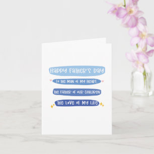 Cartão Placa de dia de os pais da Esposa