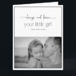 Cartão Placa de Dia de os pais de aniversário de fotos si<br><div class="desc">Um simples, moderno, design, foto de aniversário ou Dia de os pais para pai, com dentro de mensagem pessoal. A foto tem um filtro preto e branco aplicado para uma aparência chic e moderna, mas você pode alterná-la se preferir a imagem a cores. A frente do cartão permite o seu...</div>