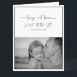 Cartão Placa de Dia de os pais de aniversário de fotos si<br><div class="desc">Um simples, moderno, design, foto de aniversário ou Dia de os pais para pai, com dentro de mensagem pessoal. A foto tem um filtro preto e branco aplicado para uma aparência chic e moderna, mas você pode alterná-la se preferir a imagem a cores. A frente do cartão permite o seu...</div>
