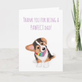 Cartão Placa de Dia de os pais de cachorrinho Corgi do ca