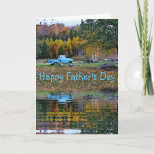 Cartão Placa de Dia de os pais de Caminhão Vintage