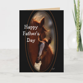 Cartão Placa de Dia de os pais de cavalos mudar para qual