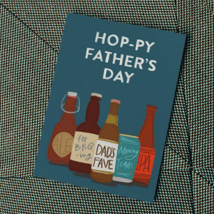 Cartão Placa de Dia de os pais de Cerveja Hoppy