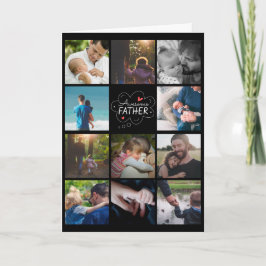 Cartão Placa de Dia de os pais de Colagem de Fotografias