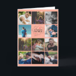 Cartão Placa de Dia de os pais de Colagem de Fotos Person<br><div class="desc">personalizado A placa de Dia de os pais perfeita, presente seu pai personalizado com suas fotos e texto, Edite o texto e personalize as fontes e cores para criar seus cartões de Dia de os pais exclusivos para pai e vovô, Este design moderno minimalista apresenta um layout de colagem de...</div>