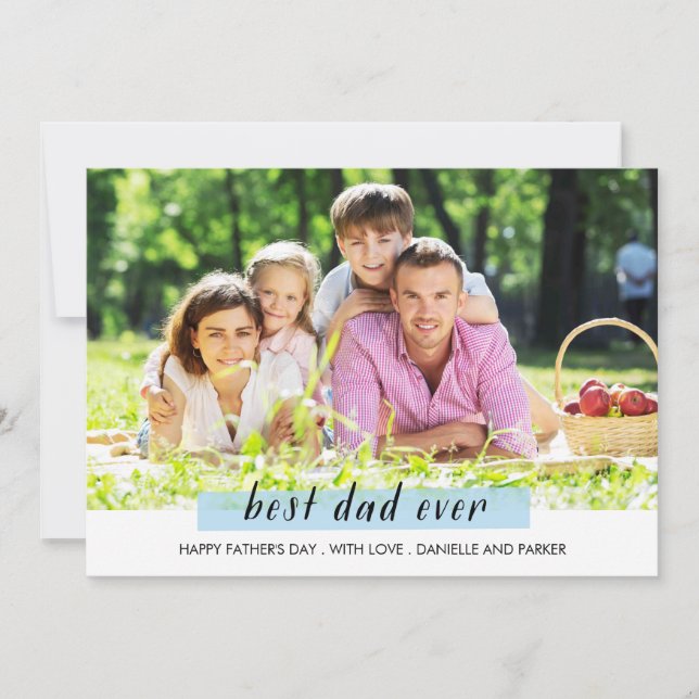 Cartão Placa de dia de os pais de fita washi pintada (Frente)