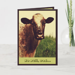 Cartão Placa de Dia de os pais de Foto Bull Humorístico