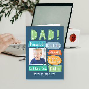 Cartão Placa de Dia de os pais de Fotografia Personalizad