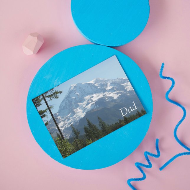 Cartão Placa de Dia de os pais de fotografias do Rainier (In Situ)