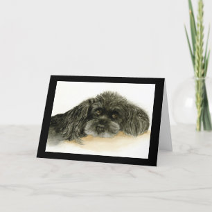 Cartão Placa de Dia de os pais de Poodle Humorosa