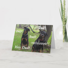 Cartão Placa de Dia de os pais do Rottweiler do Pai