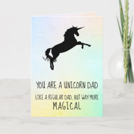 Cartão Placa de Dia de os pais Engraçado Unicorn Stepdad