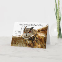 Placa de Dia de os pais Feliz com Eagle Owl