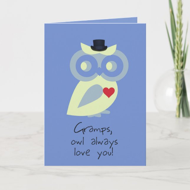 Cartão Placa de Dia de os pais Gramps (Frente)
