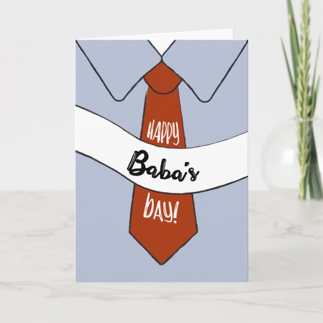 Cartão Placa de dia de os pais para Baba (Frente)