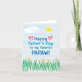 Cartão Placa de dia de os pais para Papaw