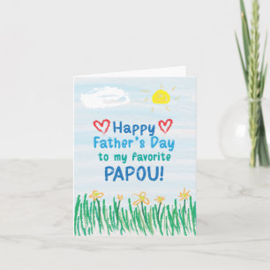 Cartão Placa de dia de os pais para Papou