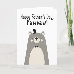 Cartão Placa de dia de os pais para Pawpaw