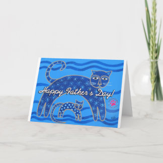 Cartão Placa de Dia de os pais PAWSitively CATS