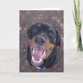 Cartão Placa de Dia de os pais Puppy Feliz Rottweiler