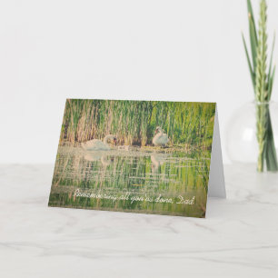 Cartão Placa de Dia de os pais Wild Swans