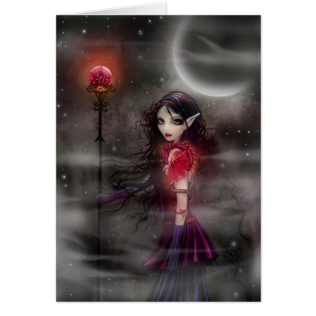 Cartão Placa de Dragão de Fada de Pedra de Relâmpago (Frente)