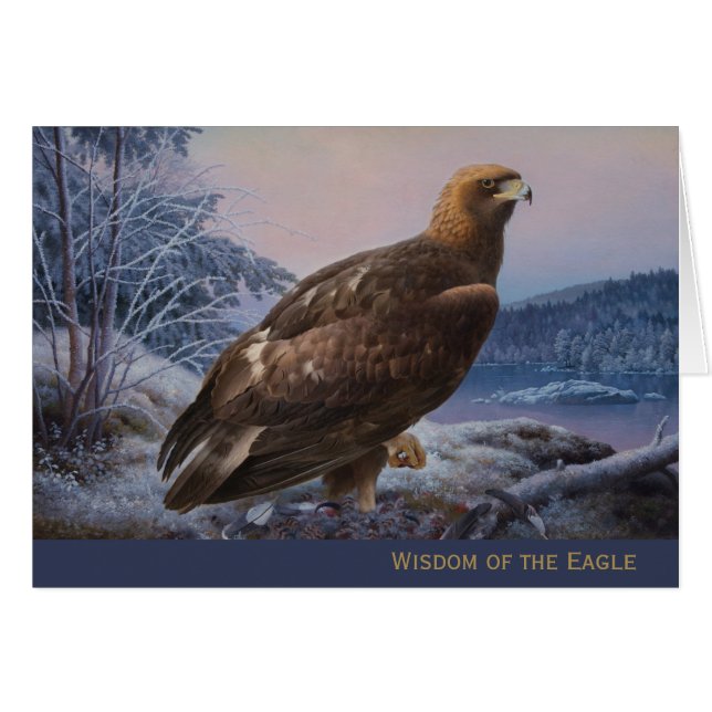Cartão Placa de Eagle wisdom Ferdinand von Wright 1884 CC (Frente Horizontal)