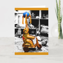 Cartão Placa de elefante de brinquedos Vintage