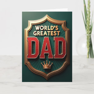 Cartão Placa de Emblema do Melhor Pai do Mundo