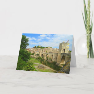 Cartão Placa de Espanha da aldeia medieval