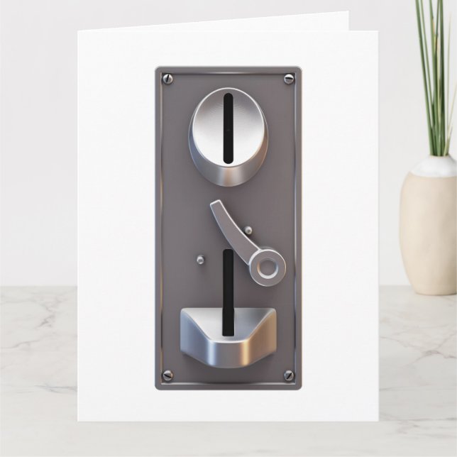 Cartão Placa de fachada do slot de moeda (Frente)