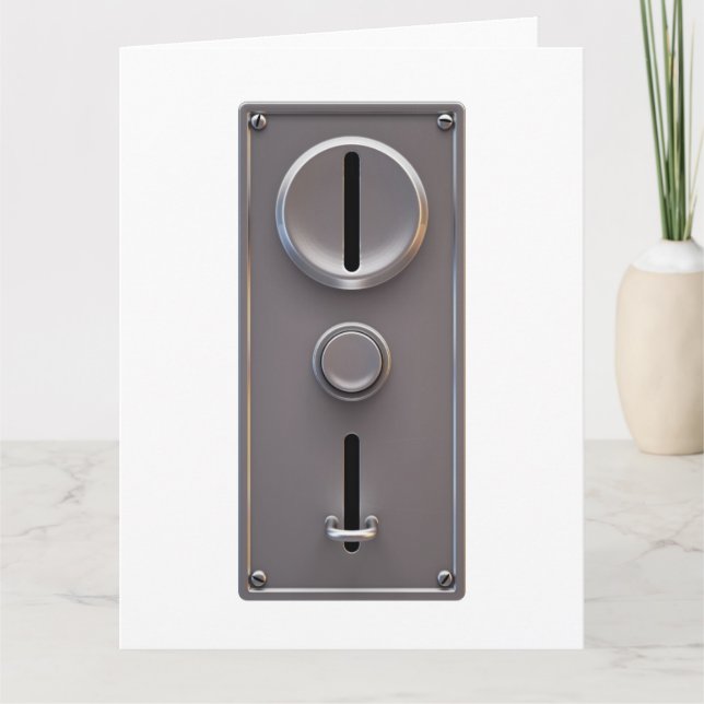 Cartão Placa de fachada do slot de moeda (Frente)