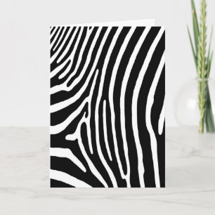 Cartão Placa de faixa zebra (preto e branco)