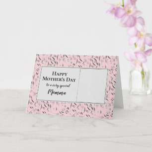 Cartão Placa de Feliz dia de as mães de Foto Floral MOMMA