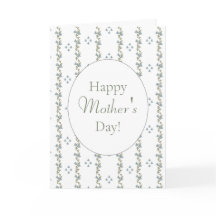 Placa de Feliz dia de as mães Pintada Azul e Branc