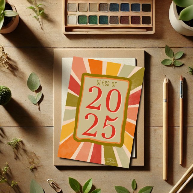 Cartão Placa de Formando Moderna para Diversão de Na moda (Criador carregado)