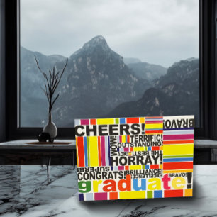 Cartão Placa de Formando para Parabéns de graduação de fo