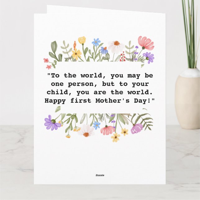 Cartão Placa de Fotografia do Primeiro Dia de as mães 202 (Verso)