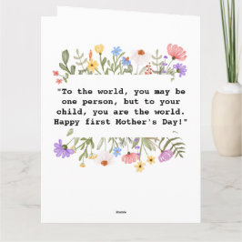 Cartão Placa de Fotografia do Primeiro Dia de as mães 202