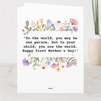 Cartão Placa de Fotografia do Primeiro Dia de as mães 202